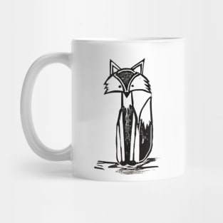 Clever Fox Linoprint Mug